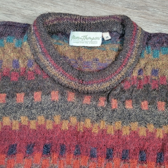 Norm Thompson Vintage Alpaca Wool Grandpa Pullover Sweater Retro 80's Cosby MD - Picture 10 of 15